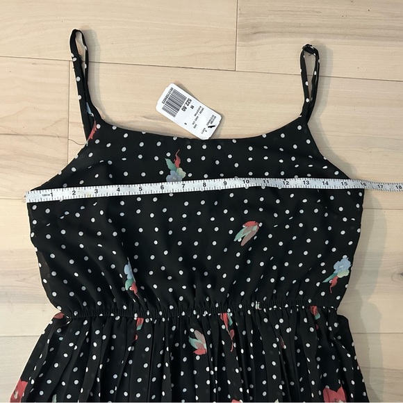 NWT Forever21 Polka Dot/Floral Dress Medium - Picture 4 of 11